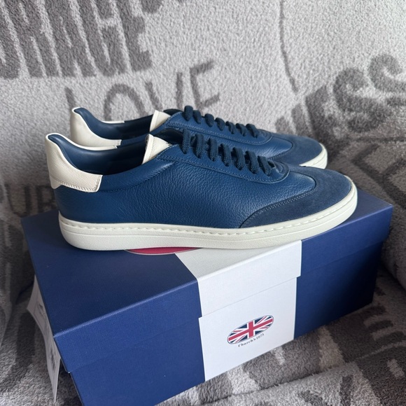 Church's Other - FINAL SALE Church’s  Boland 2 deerskin leather sneakers blue astral Size 9 NWB